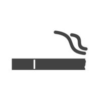 Cigarette SIgn Glyph Black Icon vector