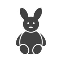 Bunny Glyph Black Icon vector