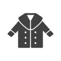 Coat Glyph Black Icon vector