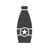 Beer Bottle II Glyph Black Icon vector