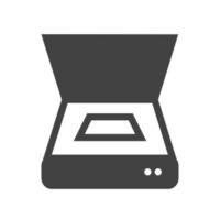 Scanner Glyph Black Icon vector