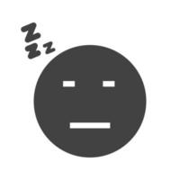 Sleepy I Glyph Black Icon vector