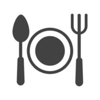 Dinner Glyph Black Icon vector