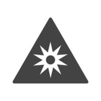 Optical Radiation Glyph Black Icon vector