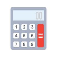 calculadora, plano, multicolor, icono vector