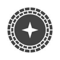 Roulette II Glyph Black Icon vector