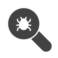 Bug Fixing Glyph Black Icon vector