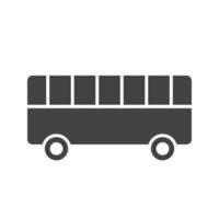 Toy Bus Glyph Black Icon vector