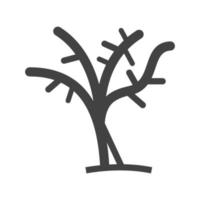 Tree with no leaves Glyph Black Icon vector