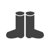 Long Boots Glyph Black Icon vector