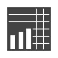 Stacked Graph Glyph Black Icon vector