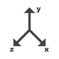gráfico ii glifo icono negro vector