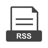 RSS Glyph Black Icon vector