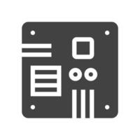 Motherboard Glyph Black Icon vector