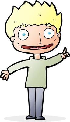cartoon happy boy