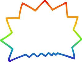 rainbow gradient line drawing cartoon big  bang explosion vector