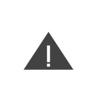 Warning Glyph Black Icon vector