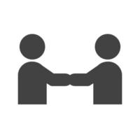 Handshake Glyph Black Icon vector