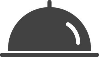 icono de glifo de comida cubierta negro vector