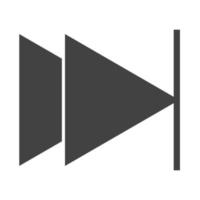 Move to End Glyph Black Icon vector