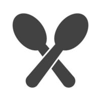 Spoons Glyph Black Icon vector