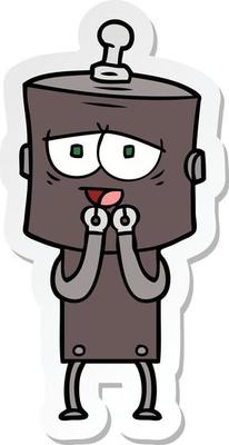 sticker of a cartoon robot