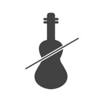 icono de glifo de violonchelo negro vector