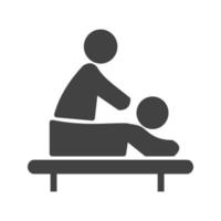 Massage Therapy Glyph Black Icon vector