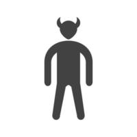 Evil Glyph Black Icon vector