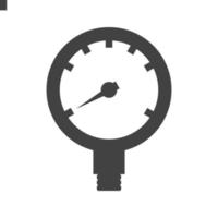 Manometer Glyph Black Icon vector