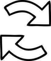 line drawing cartoon directional arrow vector