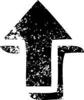 distressed symbol pointing arrow vector