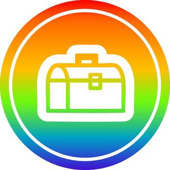 tool box circular in rainbow spectrum vector