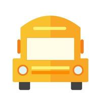 School bus Flat Multicolor Icon vector