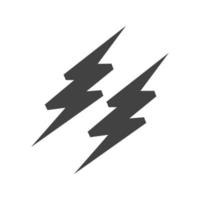 Lightening II Glyph Black Icon vector