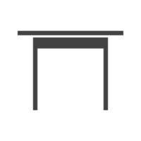 Simple Desk Glyph Black Icon vector