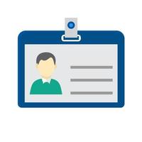 ID Card Flat Multicolor Icon vector