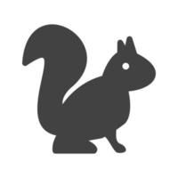 Squirrel Glyph Black Icon vector