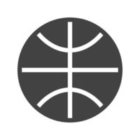 icono de glifo negro de baloncesto vector