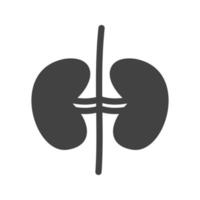 Kidneys Glyph Black Icon vector