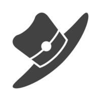 Hat Glyph Black Icon vector