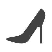 stilletos glifo icono negro vector