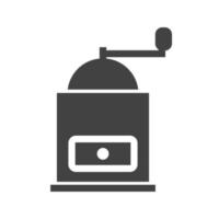 Coffee Grinder Glyph Black Icon vector