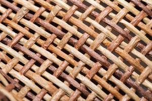 Textured linen or cotton burlap with binding brown fibres. Rough burlap sack texture. Weave woven sackcloth with natural fiber close up. Rustic vintage view. simple fabric texture for background photo