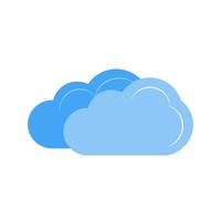 Cloudy II Flat Multicolor Icon vector