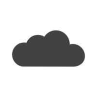 Cloud Glyph Black Icon vector