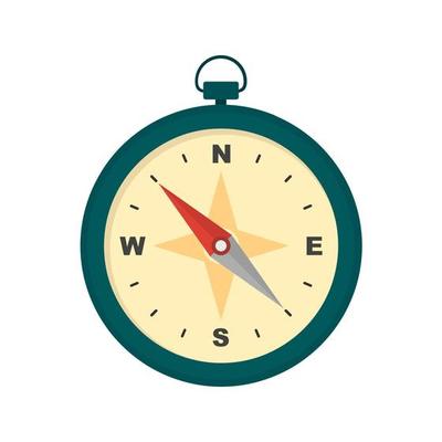 Compass Flat Multicolor Icon
