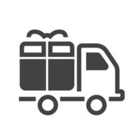 Home Delivery Glyph Black Icon vector