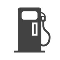 Petrol Pump Glyph Black Icon vector