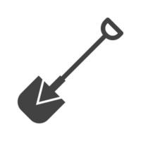 Shovel Glyph Black Icon vector